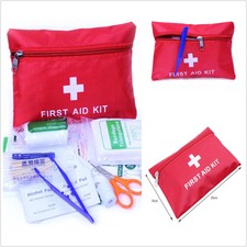 38 pc First Aid Kit Emergency Bag Home Car Outdoor Survival Red Cross Guide Set