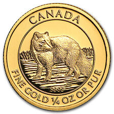 2014 Canada 1/4 oz Gold $10 Arctic Fox Bu - Sku#95743
