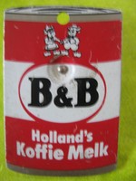 B&B Holland`s Koffie Melk Dosenöffner Dosenmilch Werbung Reklame Blechschild RAR