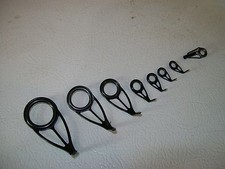Forcast Vs3 Single foot spinning guides,8 pc.set Black for rod building+repair