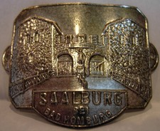 Saalburg bei Bad Homburg used badge mount stocknagel hiking medallion G2685