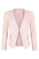 B-Ware AO  Kragenloser Blazer Zipper M 38  Rosa Damenblazer Casual Business