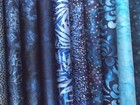 Blue Batiks Fabric 30 Pc. Jelly Roll 2.5" Strips 100% Cotton Sewing Crafts.
