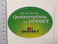 Aufkleber: Ich Bin Für Die Quotenregelung Von Oddset - Die Sportwette (10101551)