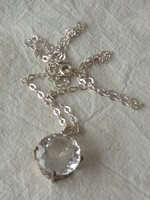 #8535# (S392-D) Silberner Anhänger mit Bergkristall