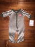 NWT Carter's Baby Boys Footed Sleeper Hunter Green White Stripes Monster Sz NB