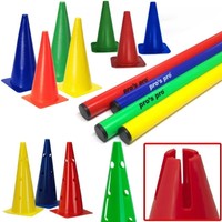 Trainingshilfen-Auswahl: Markierungskegel Pylonen Hütchen Kegel & Hürdenstangen 