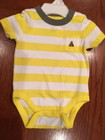 NWT BABY GAP BOYS YELLOW STRIPED BODYSUIT ONE PIECE 0-3 MONTHS NEW twins ?