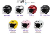 ECE Motorradhelm Rollerhelm Jethelme Motor Scooter Helm doppelte linse M L XL