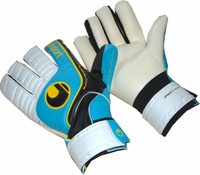 UHLSPORT Torwarthandschuhe Gr. 8,5  FANGMASCHINE negativ  HN soft #225 cyan NEU