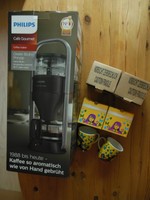 NEU! Philips Cafe Gourmet HD5407 / 07 schwarz + 2 neue Jacobs Ritzenhoff Becher