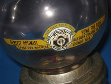 Gumball Machine One Cent Gum Ball Globe Hart Gum Co Vintage Antique 03E3