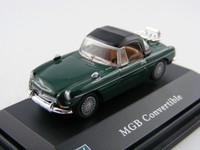 MG-B Convertible in grün m.Verdeck , Hongwell (Cararama, Schuco) 1/72, m/b
