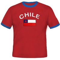 Chile Fan T-Shirt Fußball Retro Shirt Trikot Rot Unisex S M L XL XXL XXXL