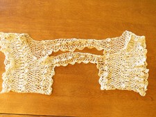 New l
00004000
isting
Antique Fine Handmade Crocheted Lace Bolero Shawl Scarf Cape Collar Stole
