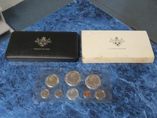 1973 Cayman Islands 8 Coin (4 Sterling) Official Proof Set w/ Case & Box - Nice