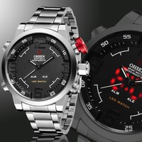 Herren Analog & Digital Sport Datumsanzeige Armbanduhr wasserdicht OHSEN-uhren