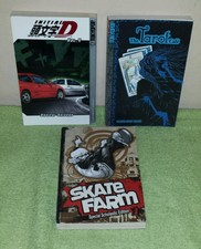 Lot of 3, Manga Books - Initial D (4), The Tarot Cafe (2), Skate Farm