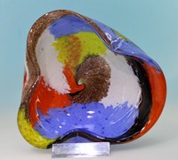 AVEM Murano originale Oriente Schale Dino Martens für Aureliano Toso, 50er Jahre