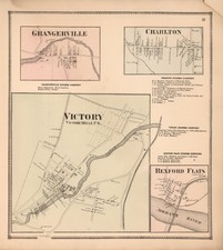 1866 Saratoga County plat maps New York old Genealogy Atlas Land Owner Dvd P27