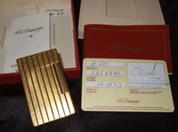 █► S.T. Dupont Feuerzeug * gold * edles Feuerzeug  OVP+Papiere 