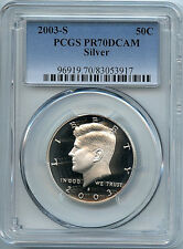 Kennedy Half 2003 S Pr70 Dcam Pcgs 50 Cent Silver Proof Graded Coin C35