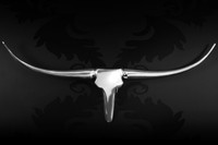 Geweih Alu Wanddekoration RODEO 125cm Aluminium Longhorn Design Deko NEU