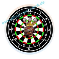 Mega Wanduhr " Dart - Dartpfeile - Dartscheibe - Dartbord " Top Größe