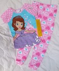 NEW 3 3T Disney Sofia The First Pajamas Shirt Pants Little Girls Pink Heart 
