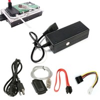 USB 2.0 to IDE SATA 2.5 3.5 Hard Drive HD HDD Converter Power Adapter Cable 