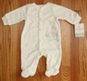 Carter's Neutral Terry Sleeper ~ White ~ Unisex ~ Elephant, Giraffe & Duck ~