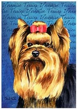 Yorkshire Terrier Dog House Flag Large Yard Banner Russ Berrie 28" 40"