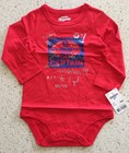 Oshkosh Originals Boys Football Themed Long Sleeve Bodysuit Size 18 Months NWT 