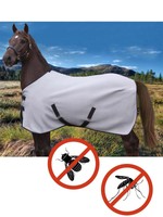 Fliegendecke Insektenschutz Pferdedecke grau NEU verschiedene Größen TOPPREIS