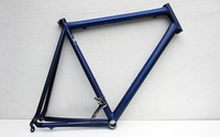 PRINCIPIA RSL Rennrad Fixie Rahmen 60cm Blau elox sehr leicht, Ultegra-Umwerfer