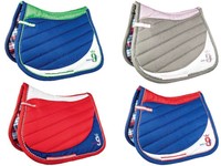 *NEU* HKM Sport Schabracke DR D, VS, sportlich Streifen anatomisch Logo TOP