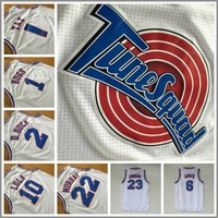 Space Jam Basketball Jersey Tune Squad LOONEY TOONES Jersey WHITE *FREE SHIPPING