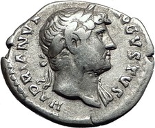 Hadrian 125-128AD Silver Rare Authentic Ancient Roman Coin Diana i58508