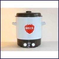 Weck Einkochautomat email mit Uhr creme/weiß Einkochgerät WAT15 8717127000524