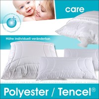 Tencel Kissen Kopfkissen Baumwoll Bezug Hohlfaserkugel Füllung Made in Germany