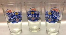 Miller Lite Rusty Wallace Last Call pint Beer glass Lot of 3