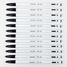 Monami Ballpoint Pen 153 0.7mm 12pcs Black 1dozen School Office Study Korean Pen