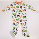 Carter's Boys Blanket Sleeper NWT Sz 24 Mo 3T or 4T White Dinosoar, Ski Animals
