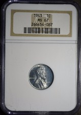 1943 Ngc Ms67 Lincoln Cent Steel Wheat Penny Superb Gem Uncirculated Ships Free