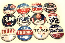 12 Donald Trump 2016 For President ONE Inch Buttons Republican 1" Pinbacks Pins