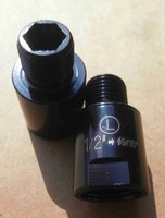 Pedal Gewinde Adapter 1/2 -  9/16 schwarz