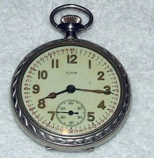 Vintage Working 1941 ELGIN WWII U.S. Military 17 Jewel Pocket Watch