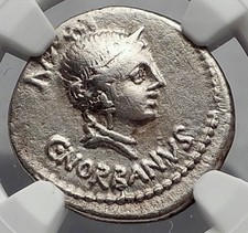 Roman Republic 83BC Rome VENUS FASCES CADUCEUS Ancient Silver Coin NGC VF i59971