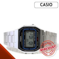 Casio Collektion A164WA-1VES Herrenuhr Edelstahlband Retro Design 