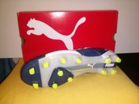 Puma King II FG Fußballschuh 103147 01 blue-white-lime punch Klassiker